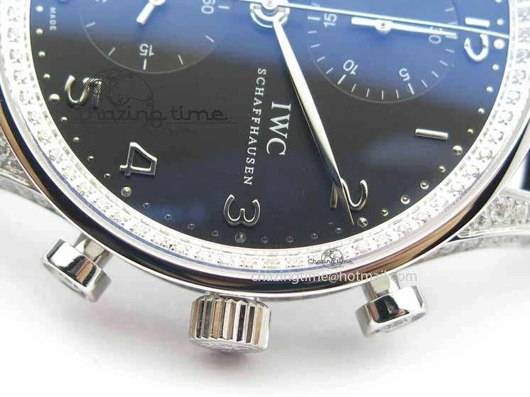 MIROTIME 0415 Portuguese IW3714 Diam ZF V2 1:1 Best Edition Black Dial On Black Leather Strap A79350 (Slim Movement) Lightweight 7245